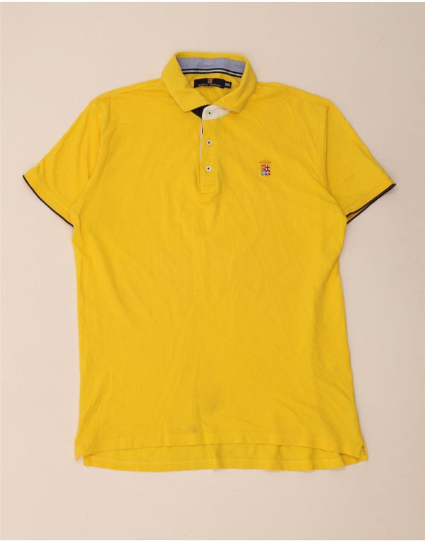 Camisa polo masculina Marina Militare 2XL algodão amarelo