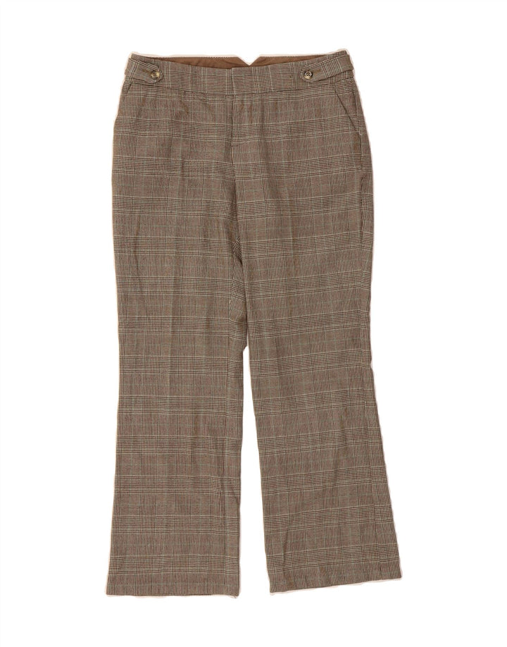 MOSSIMO Womens Straight Chino Trousers US 2 XS W30 L28 Brown Check Vintage Mossimo and Second-Hand Mossimo from Messina Hembry 