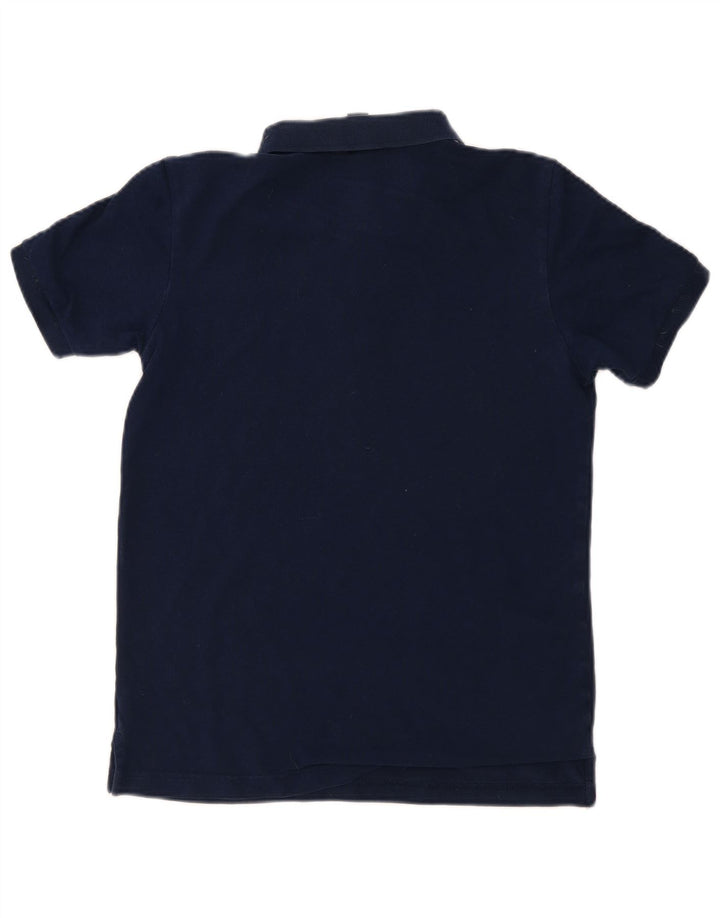 Camisa polo masculina Adidas pequena azul marinho