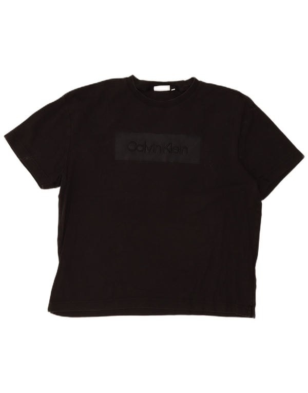 Camiseta masculina Calvin Klein Comfort Fit com estampa gráfica XL algodão preto