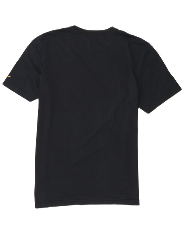 Camiseta Nike masculina Dri Fit Graphic Top grande algodão azul marinho
