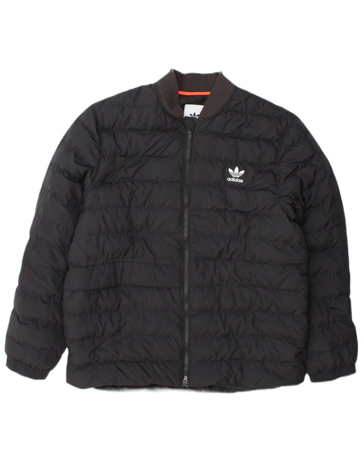 Adidas Mens Bomber Padded Jacket UK 38 Médio Cinza Poliéster