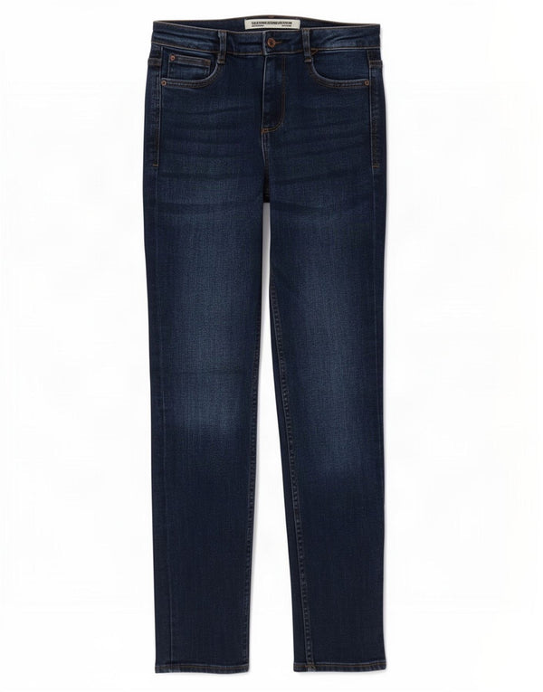 Zara Mulher Trafaluc Slim Jeans EU 38 Pequeno W28 L28 Azul Marinho