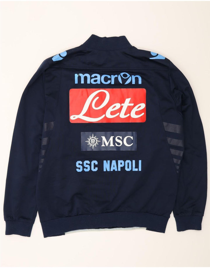 Macacão masculino Macron gráfico pulôver moletom grande bloco colorido azul marinho