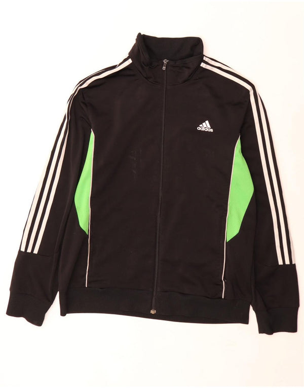 Adidas Mens Tracksuit Top Jacket UK 42/44 Grande Preto Colorblock Poliéster