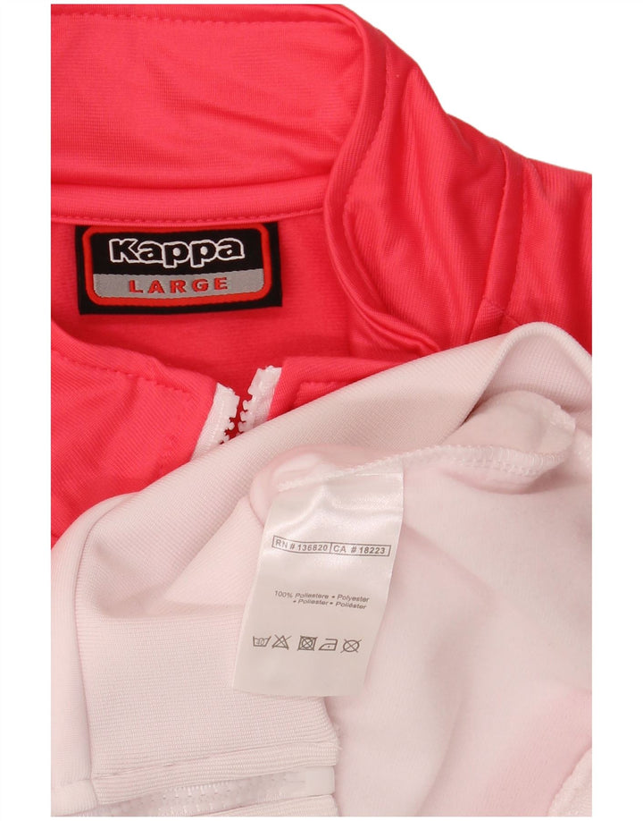 Jaqueta feminina Kappa com estampa gráfica UK 16 grande bloco colorido vermelho