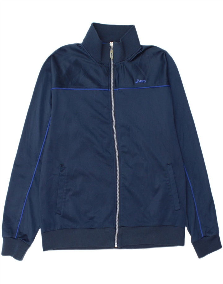 Asics Mens Tracksuit Top Jacket XL azul marinho poliéster