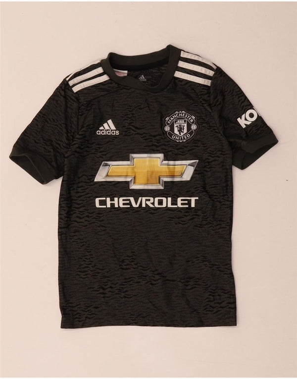 Camiseta adidas masculina Manchester United Graphic 7-8 anos preta