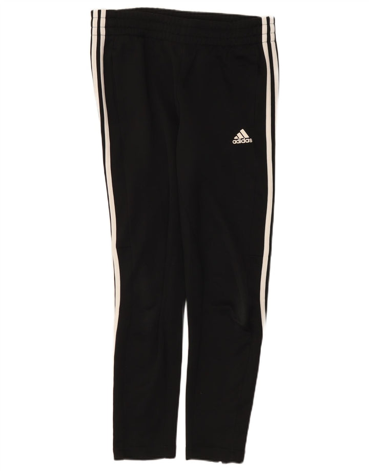 Calça de treino feminina Adidas UK 10 pequena poliéster preto