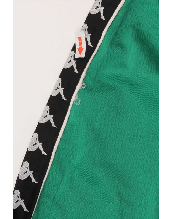 Jaqueta Kappa masculina com agasalho gráfico pequeno bloco colorido verde