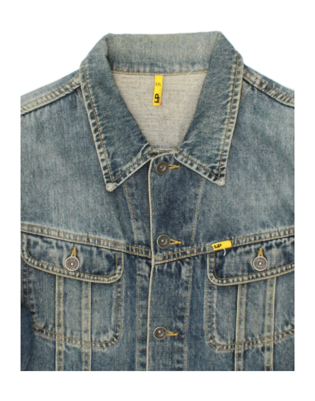 Jaqueta jeans masculina MELTIN' POT UK 44 2XL algodão azul