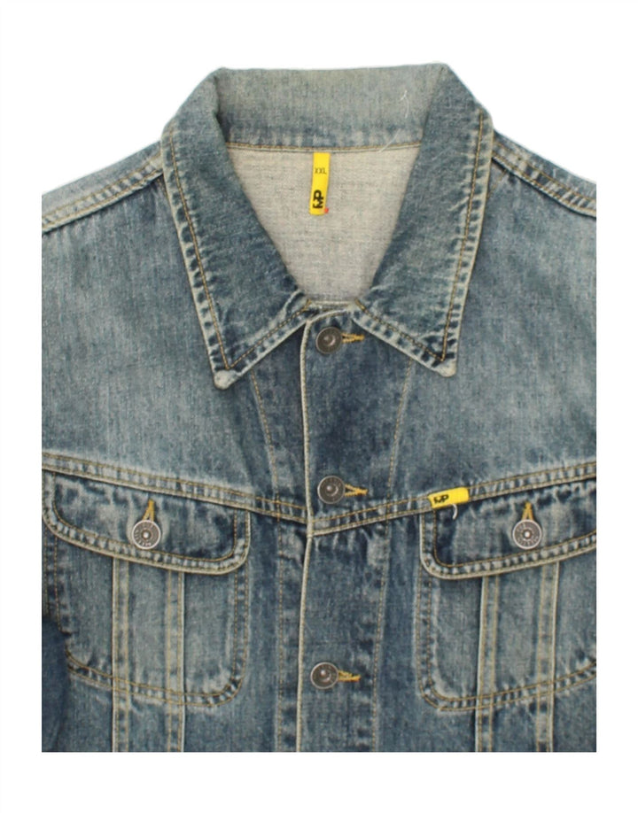 Jaqueta jeans masculina MELTIN' POT UK 44 2XL algodão azul