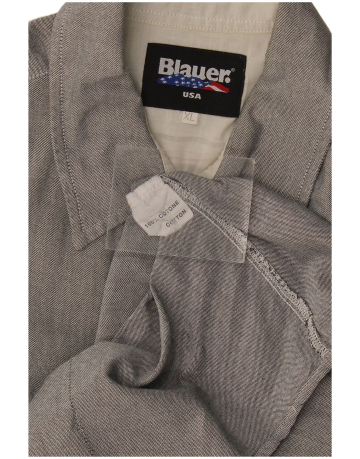Camisa masculina de manga curta Blauer XL cinza algodão