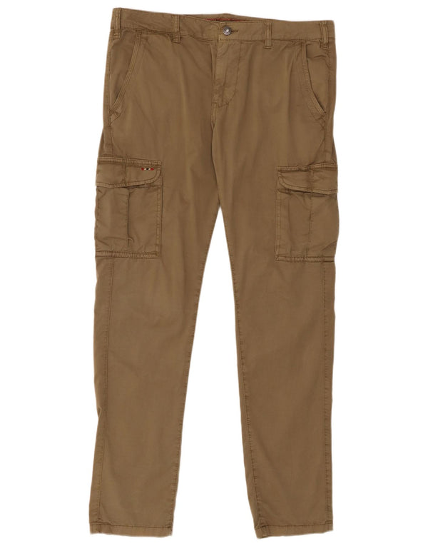 Calça cargo feminina reta Napapijri W34 L34 algodão cáqui