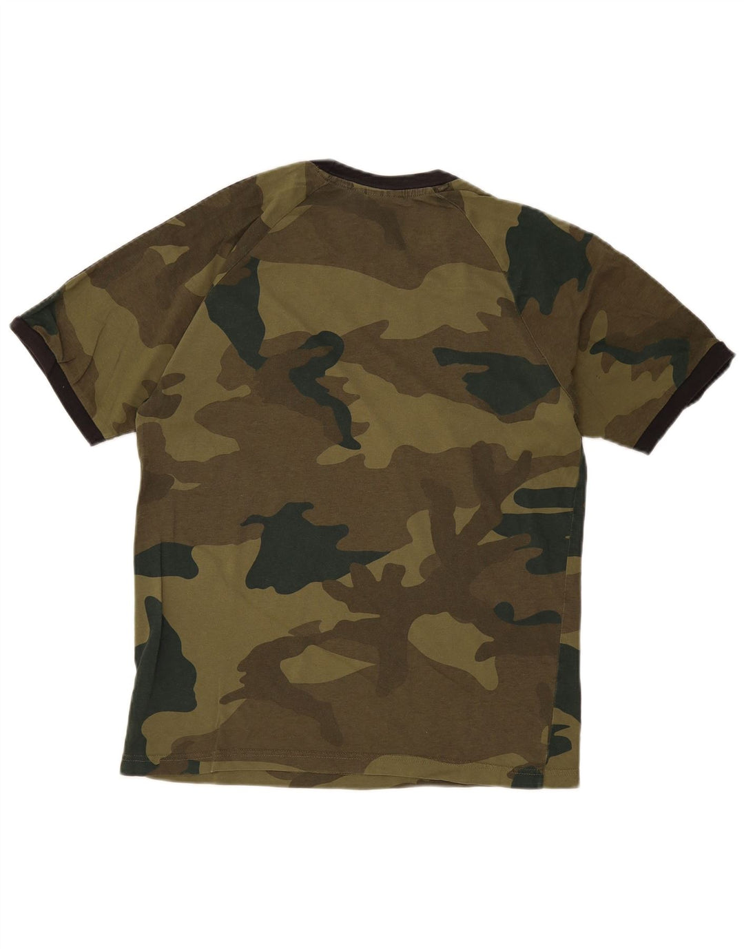 Camiseta masculina Adidas Top médio cáqui algodão camuflado