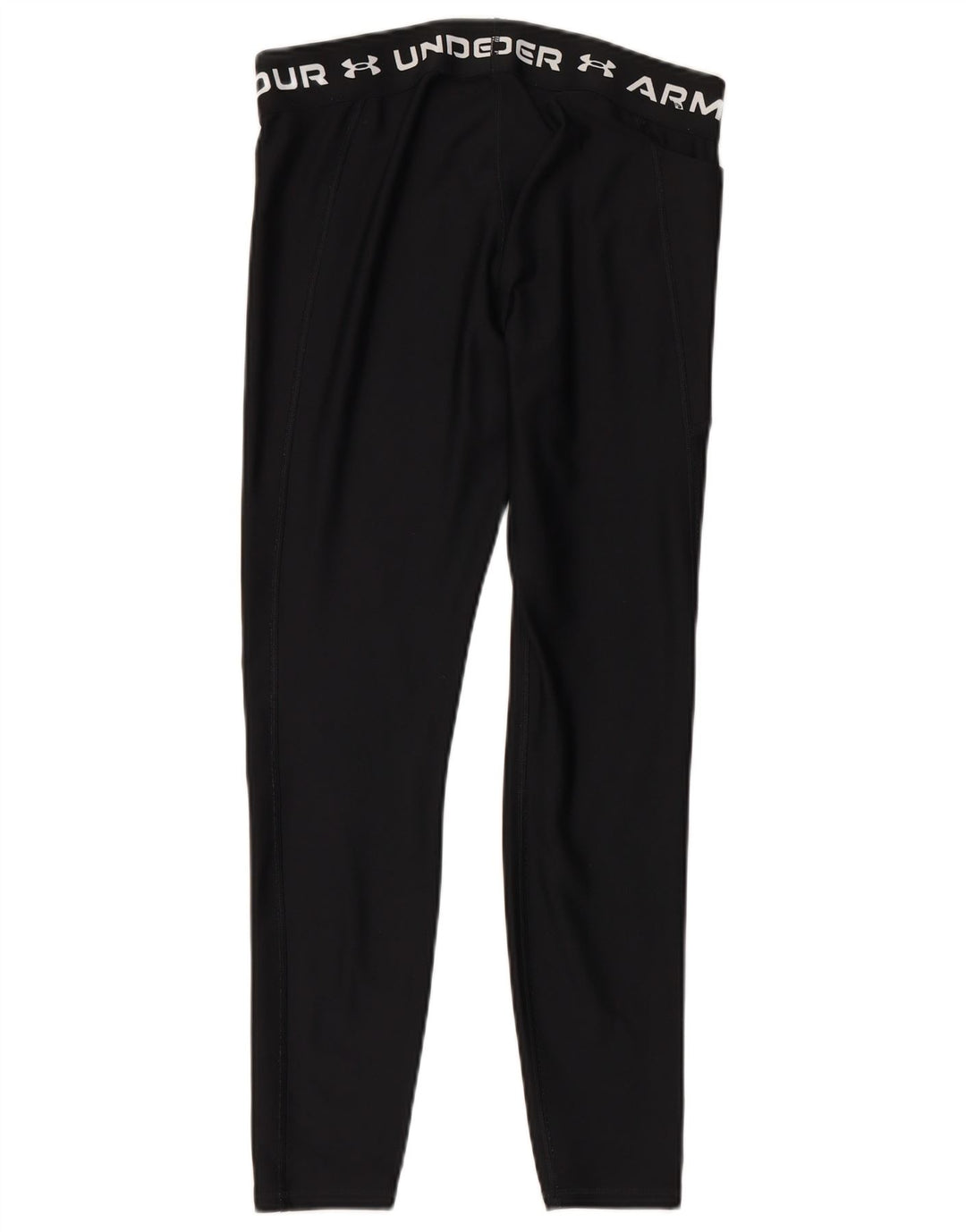 Leggings gráficas femininas UNDER ARMOUR UK 14 grande poliéster preto