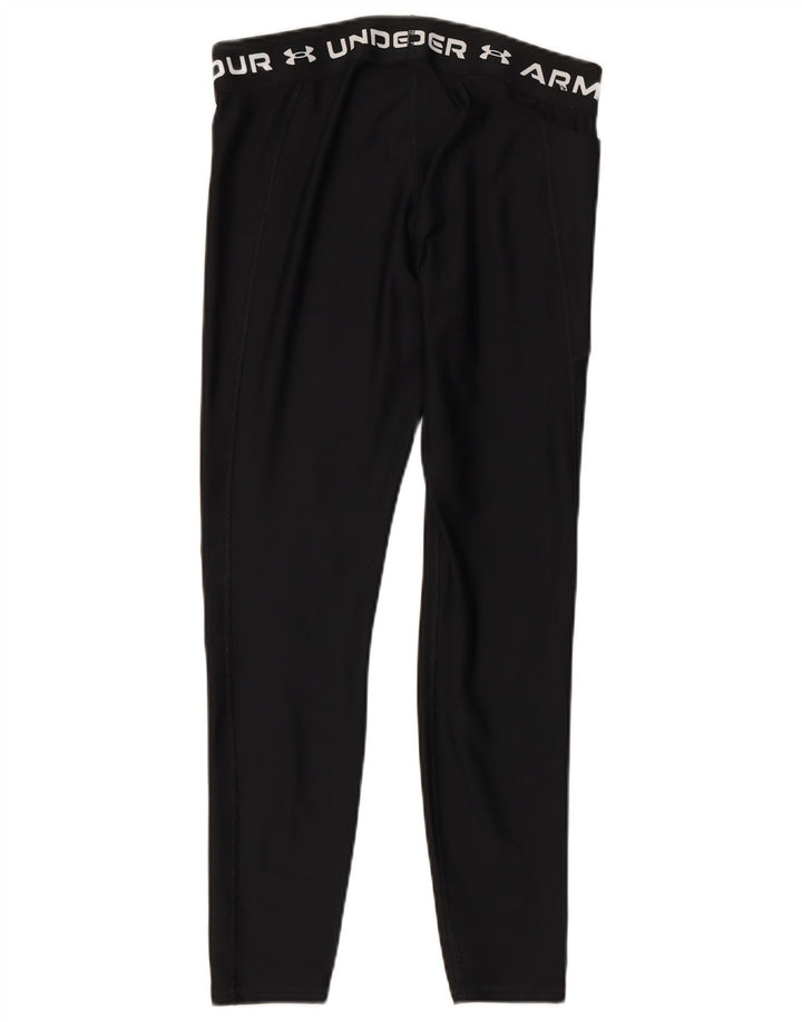 Leggings gráficas femininas UNDER ARMOUR UK 14 grande poliéster preto