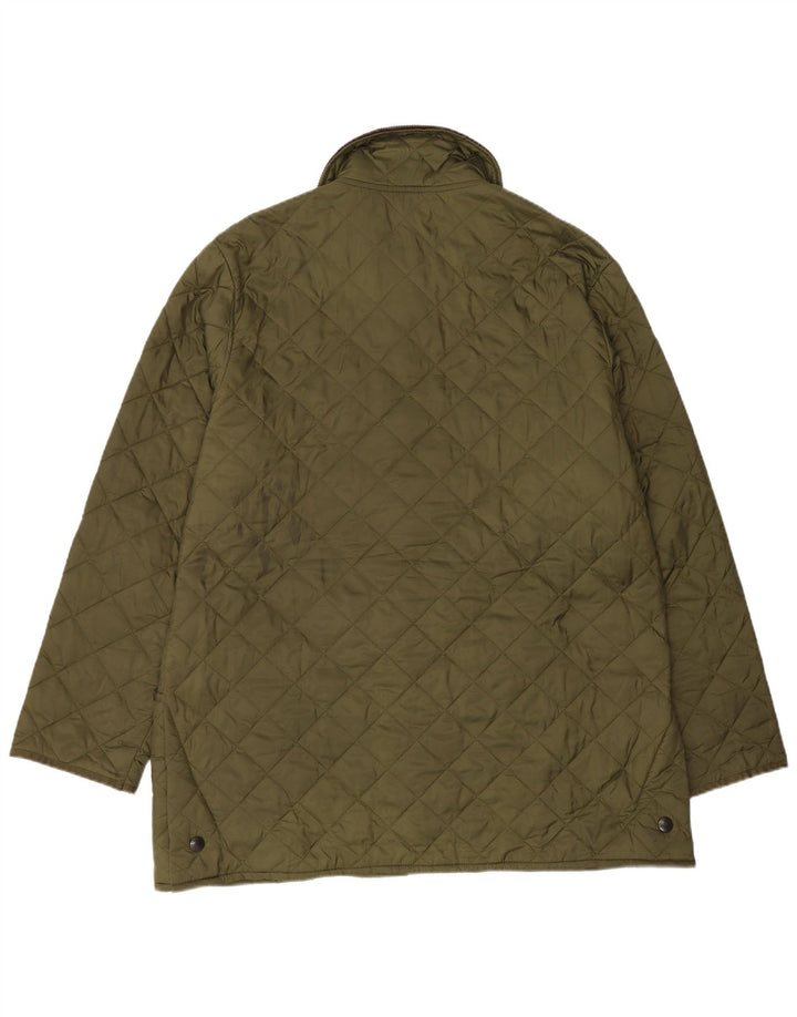 Jaqueta acolchoada masculina Barbour UK 42 XL verde poliéster