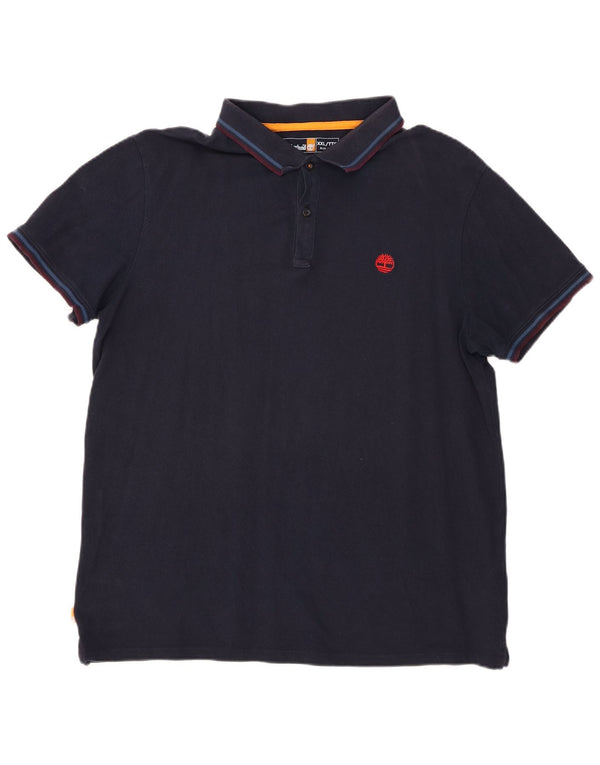Camisa polo masculina Timberland Slim Fit 2XL algodão azul marinho