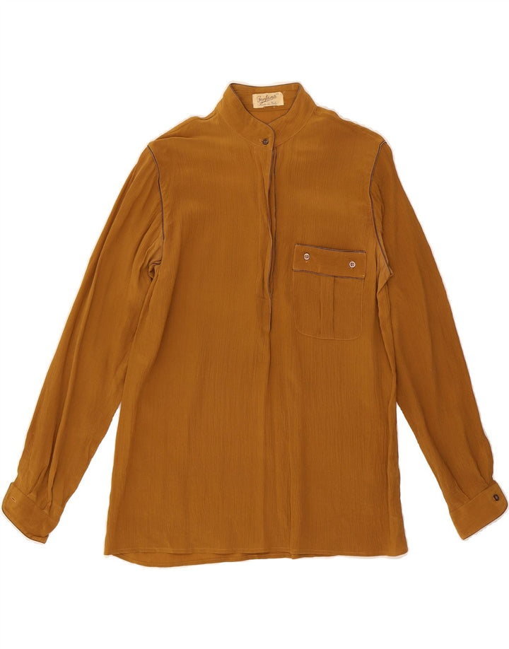 VINTAGE Womens Shirt Blouse IT 42 Medium Brown Vintage Vintage and Second-Hand Vintage from Messina Hembry 