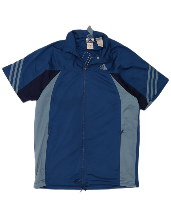 Adidas Meninos Graphic Tracksuit Top Jacket 15-16 Anos Azul Colorblock