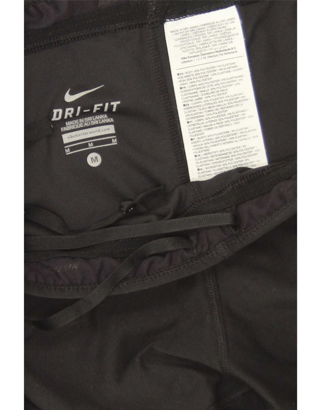 Leggings Nike Dri Fit Capri UK 12 Médio Preto Colourblock