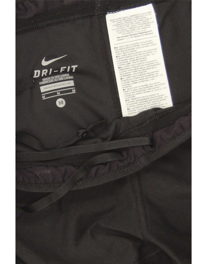 Leggings Nike Dri Fit Capri UK 12 Médio Preto Colourblock