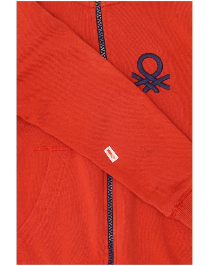 Jaqueta de treino para meninos BENETTON 6-7 anos pequeno algodão vermelho