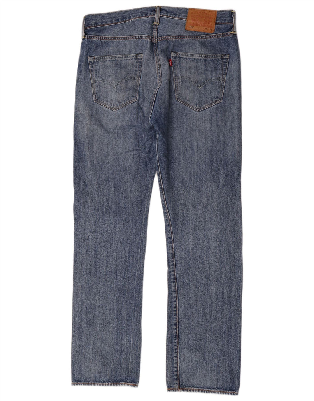 Levi's Masculino 501 Straight Jeans W34 L32 Azul Algodão