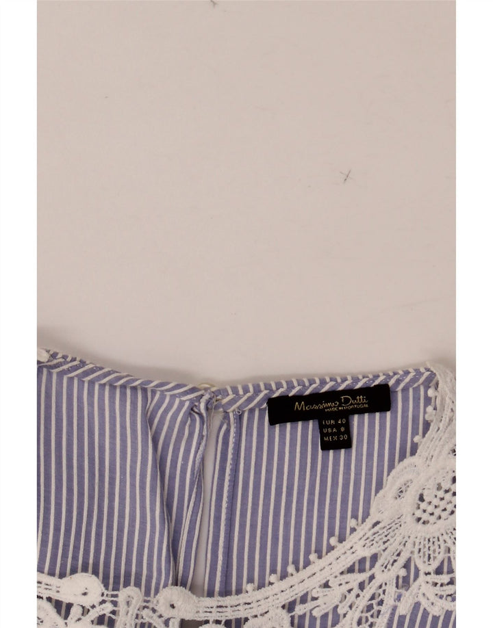 Blusa feminina sem mangas MASSIMO DUTTI EU 40 listrado azul médio
