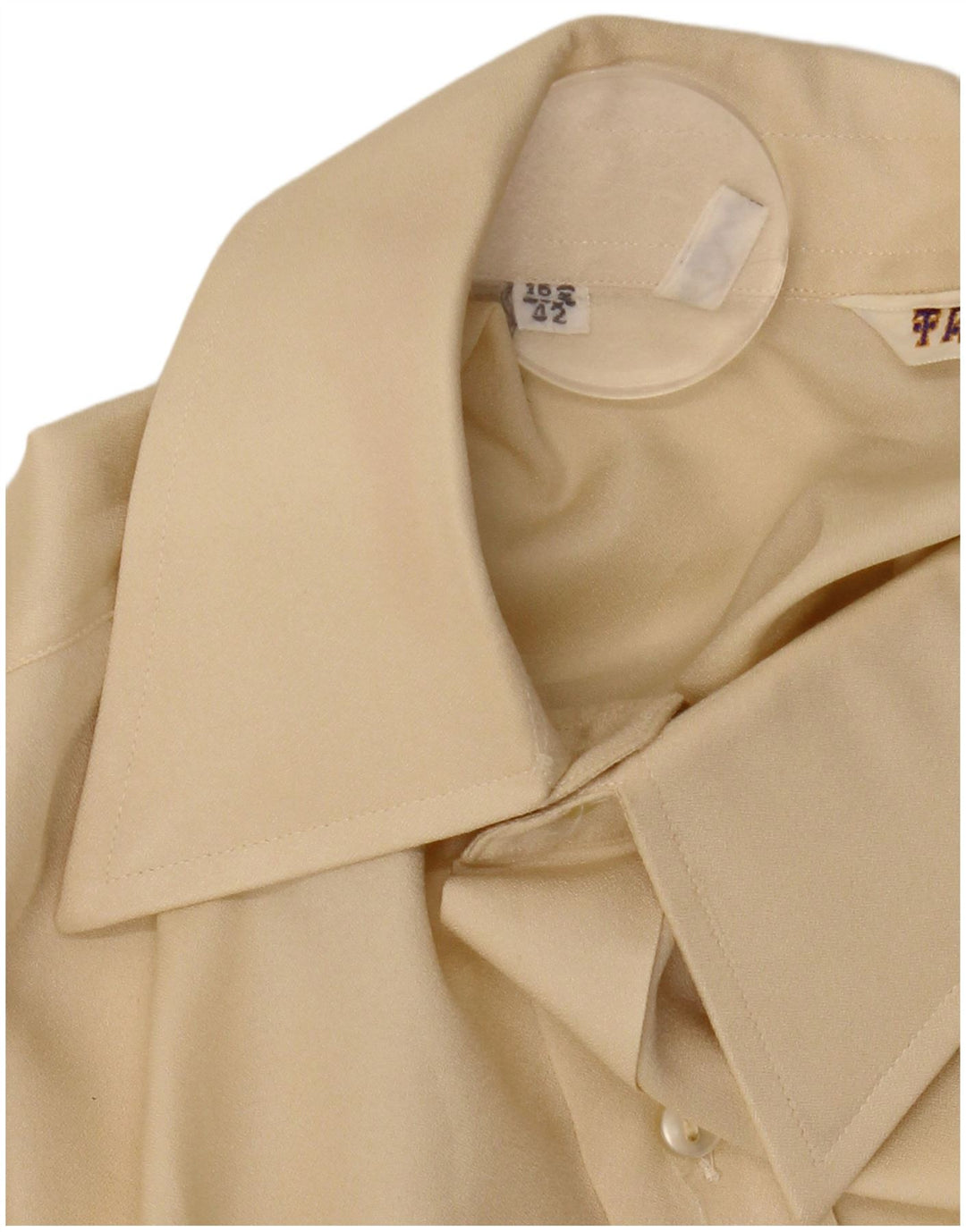 Camisa masculina vintage tamanho 42 16 1/2 grande amarelo
