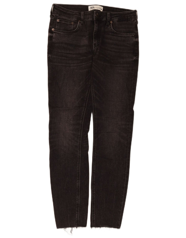Zara Jeans Slim Feminino EU 40 Médio W30 L28 Algodão Preto
