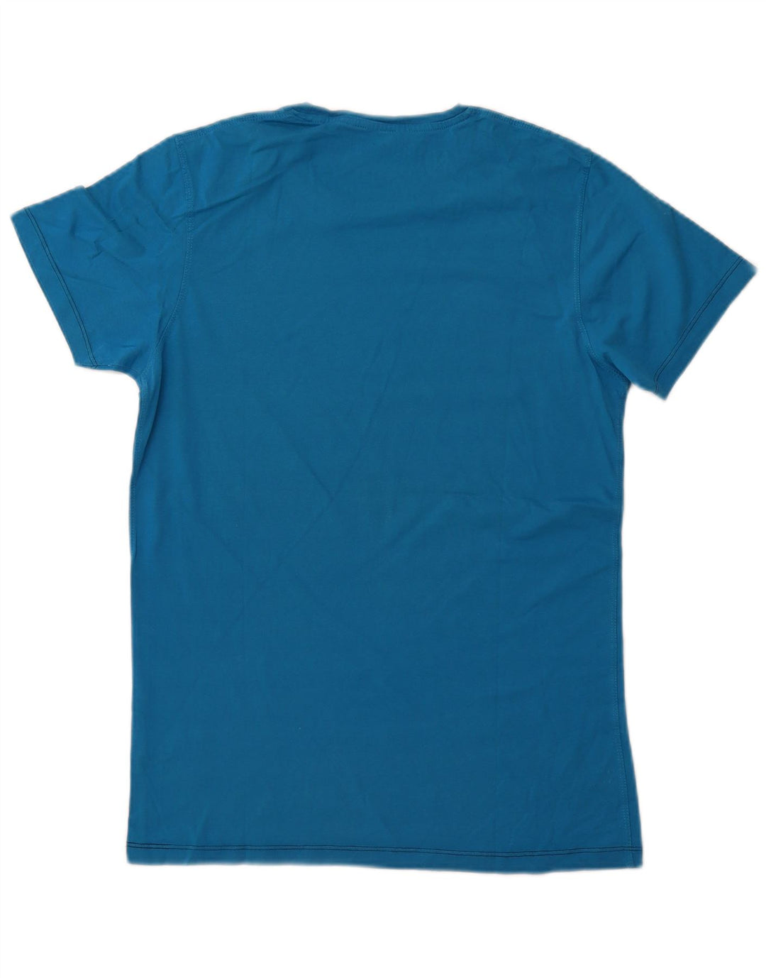 JACK & JONES Camiseta masculina gráfica grande algodão azul