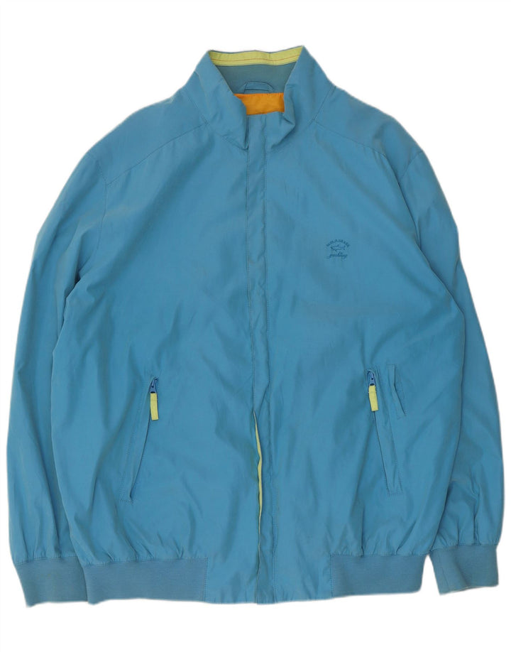 Jaqueta bomber masculina Paul & Shark UK 42 XL azul poliéster