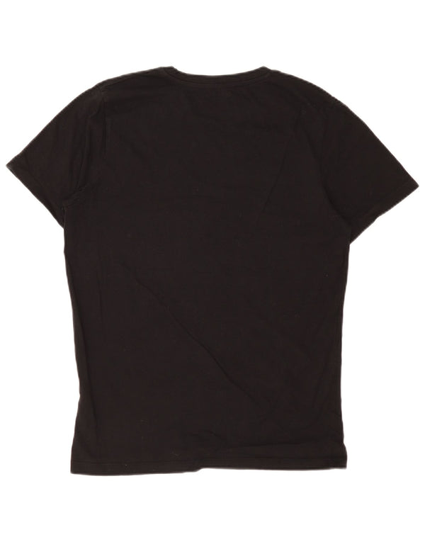 Camiseta masculina Jack & Jones Top médio algodão preto