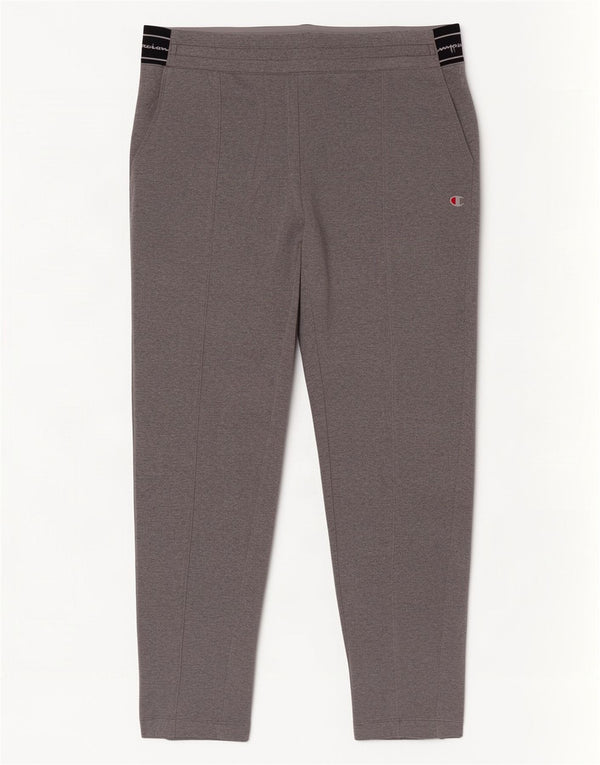 Calça feminina Champion com estampa gráfica UK 14 bloco colorido cinza médio