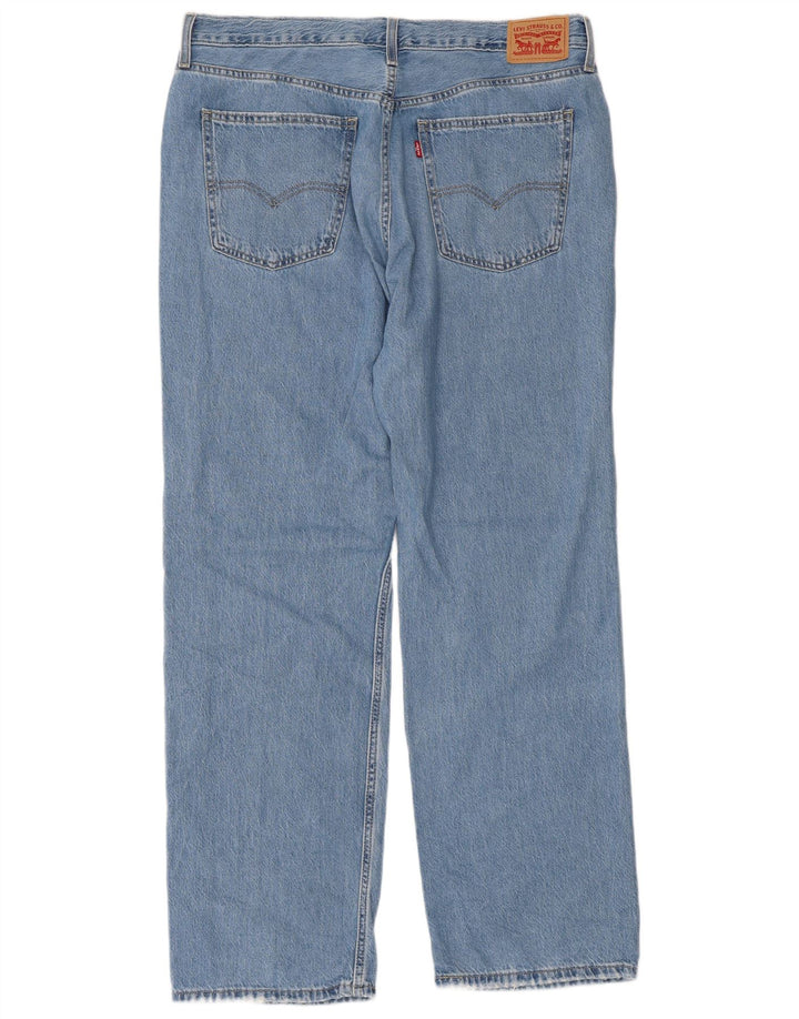 Calça jeans feminina Levi's Low Pro Straight W32 L31 azul algodão
