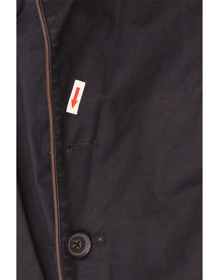Jaqueta militar masculina Jack & Jones UK 36 pequena azul marinho