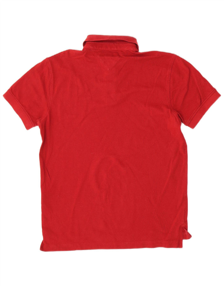 Camisa polo masculina Tommy Hilfiger Regular Fit média algodão Borgonha