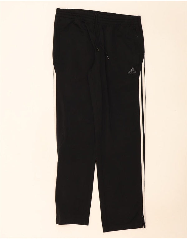 Calças de treino masculinas Adidas UK 40/42 poliéster preto médio
