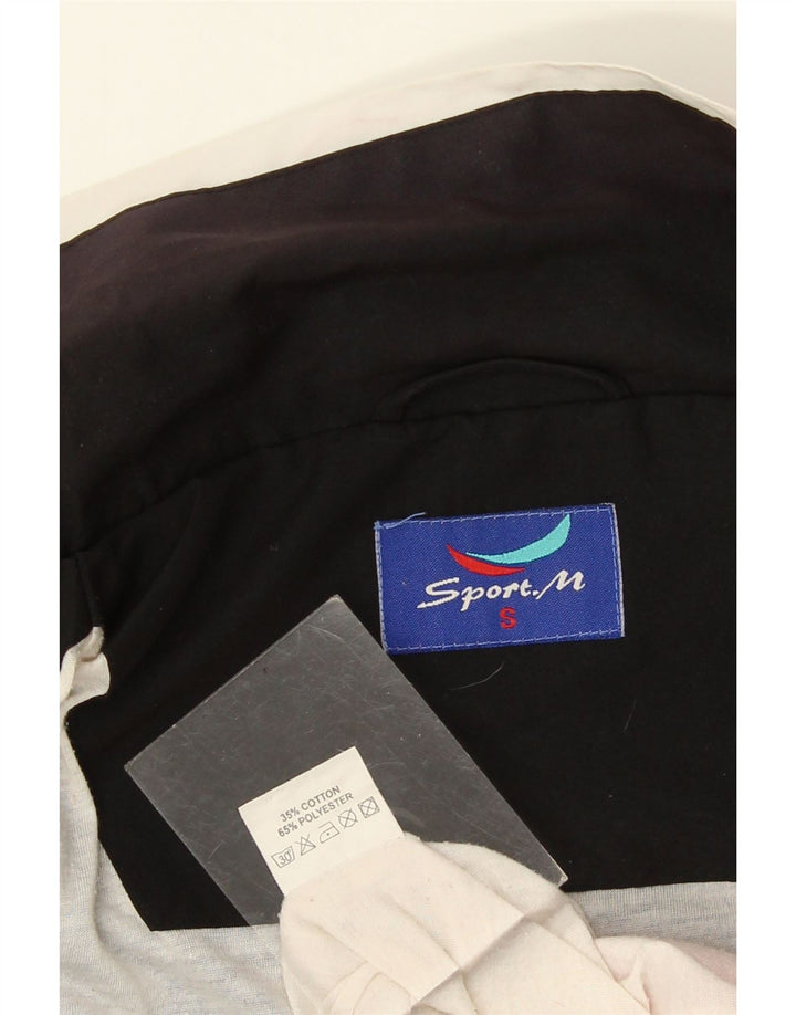 Poliéster preto pequeno de Colorblock do revestimento superior do fato de treino dos homens do vintage