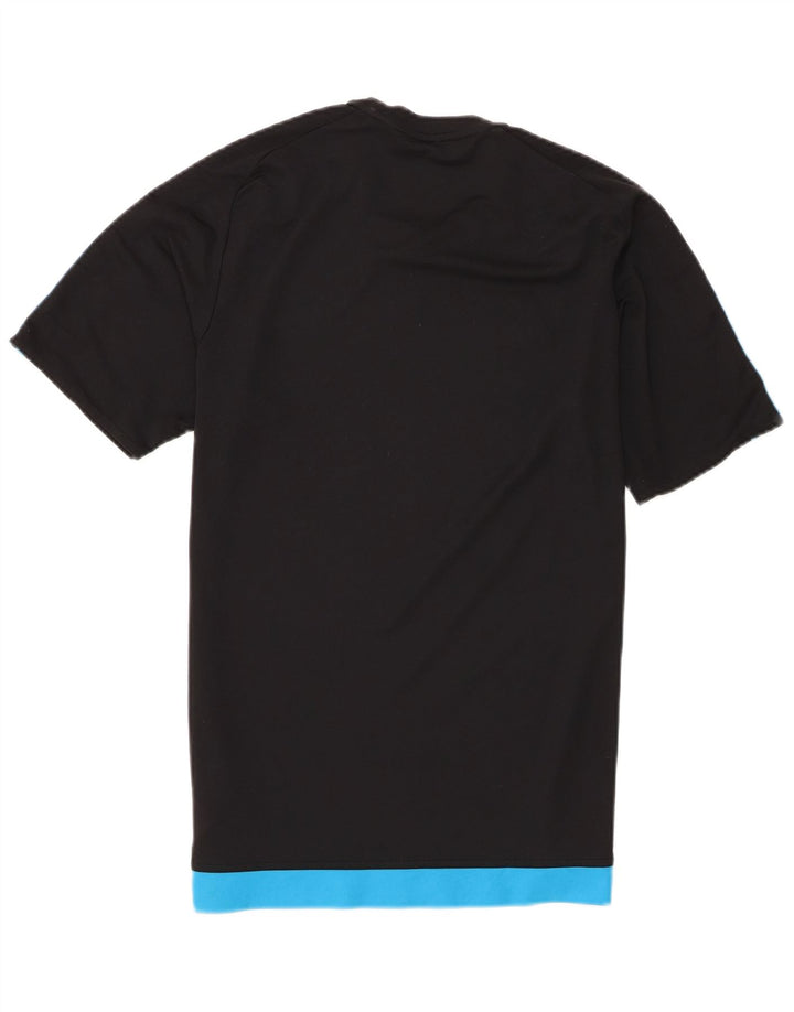 Adidas Mens Climalite Camiseta Top Médio Preto Colorblock Poliéster