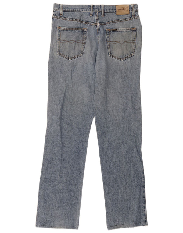 Lee Mens Riders Jeans retos desgastados W34 L33 algodão azul