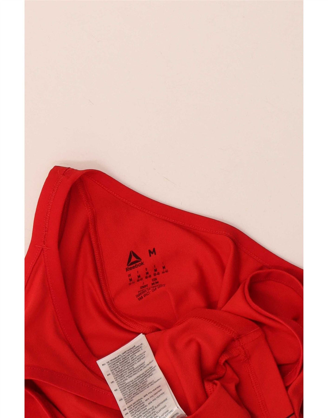 Reebok Womens Bodypump Graphic Vest Top UK 12/14 Médio Poliéster Vermelho