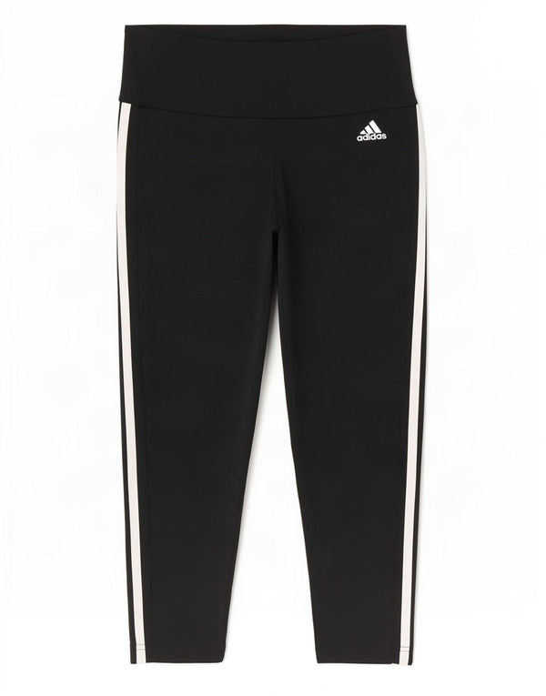 Adidas Womens Aeroready Capri Leggings Reino Unido 8/10 Pequeno Poliéster Preto