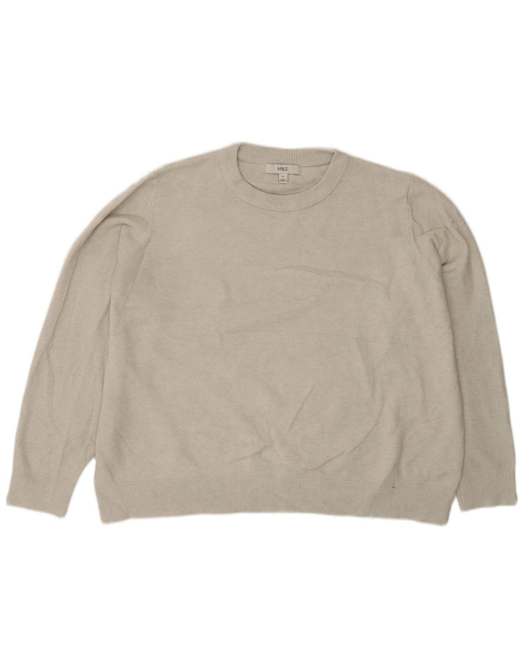 Suéter masculino Marks & Spencer com gola redonda XL poliéster cinza