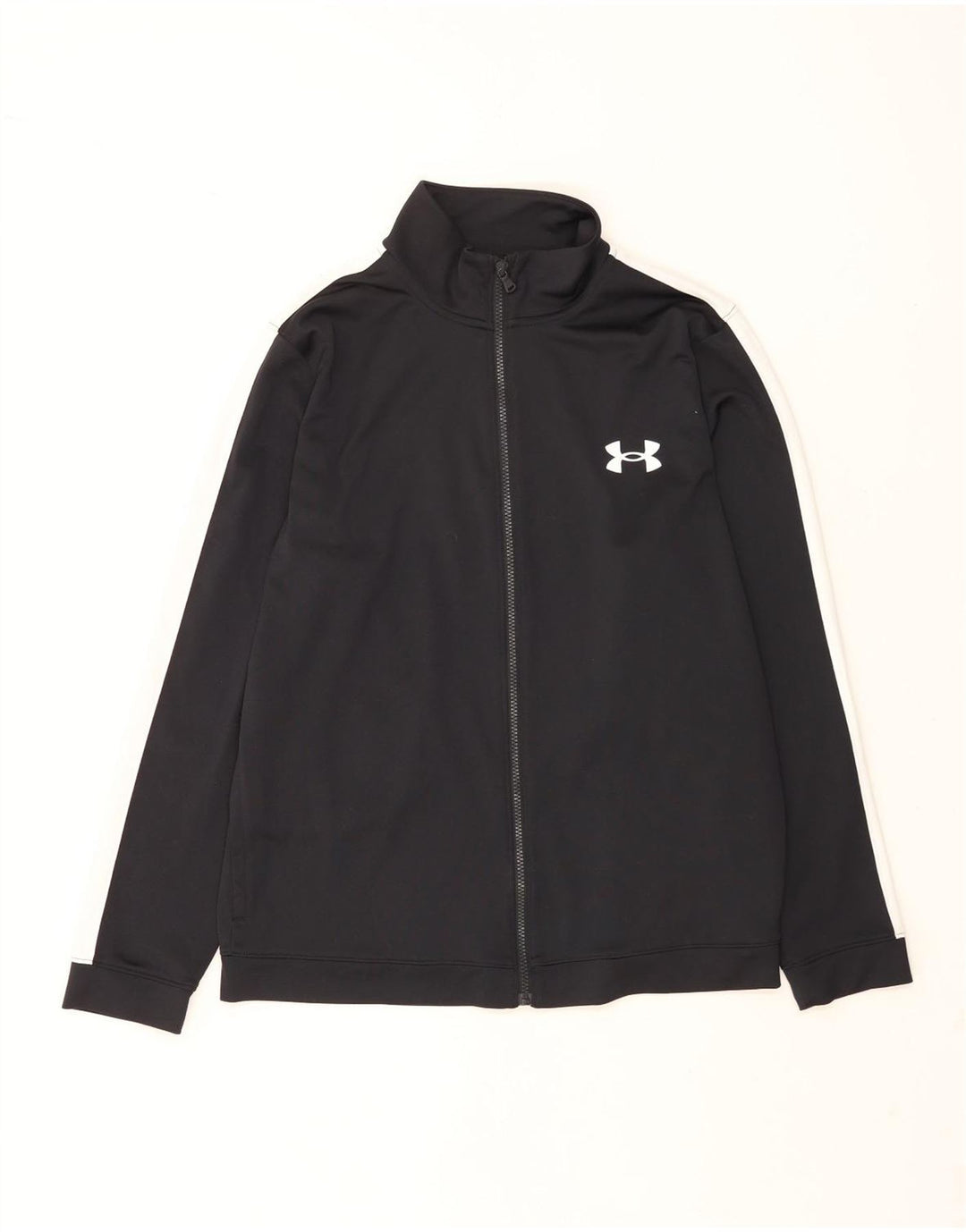 Under Armour Mens Treino Top Jacket Grande Poliéster Colorblock Preto
