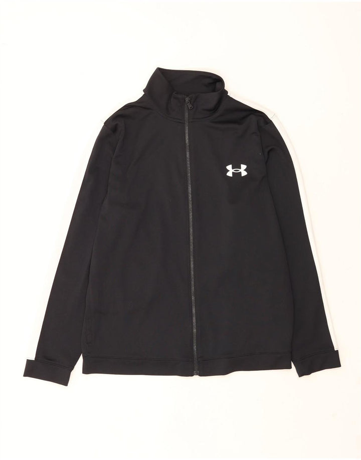 Under Armour Mens Treino Top Jacket Grande Poliéster Colorblock Preto