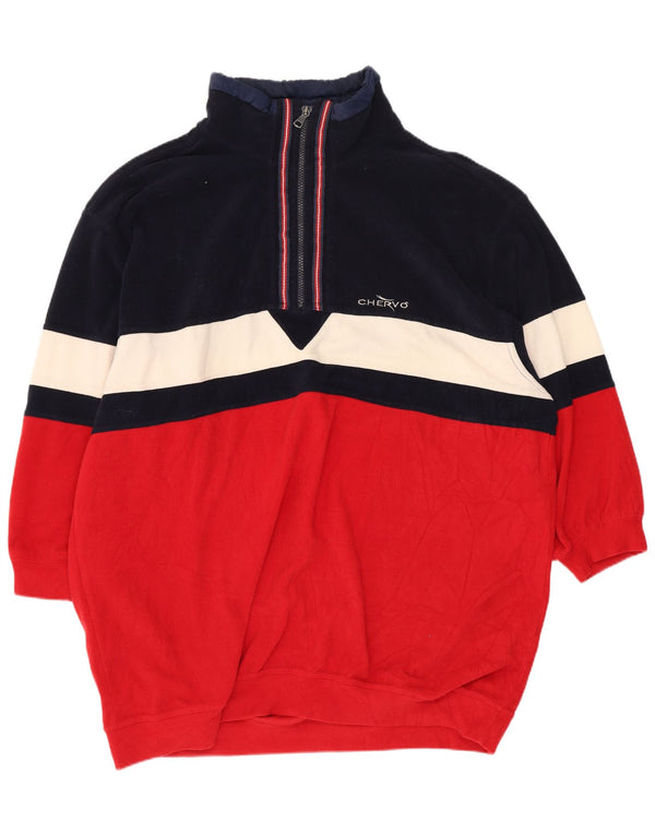Suéter de lã masculino Chervo com manga 3/4 IT 54 XL vermelho Colourblock esportivo