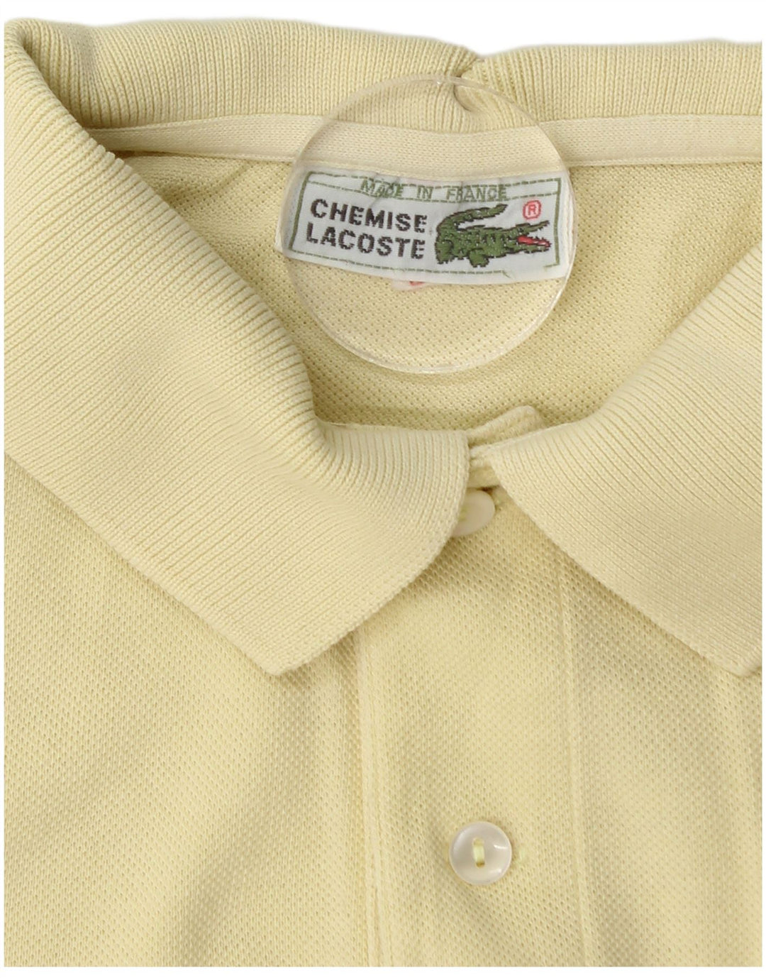 Camisa polo masculina LACOSTE tamanho 3 pequeno algodão amarelo